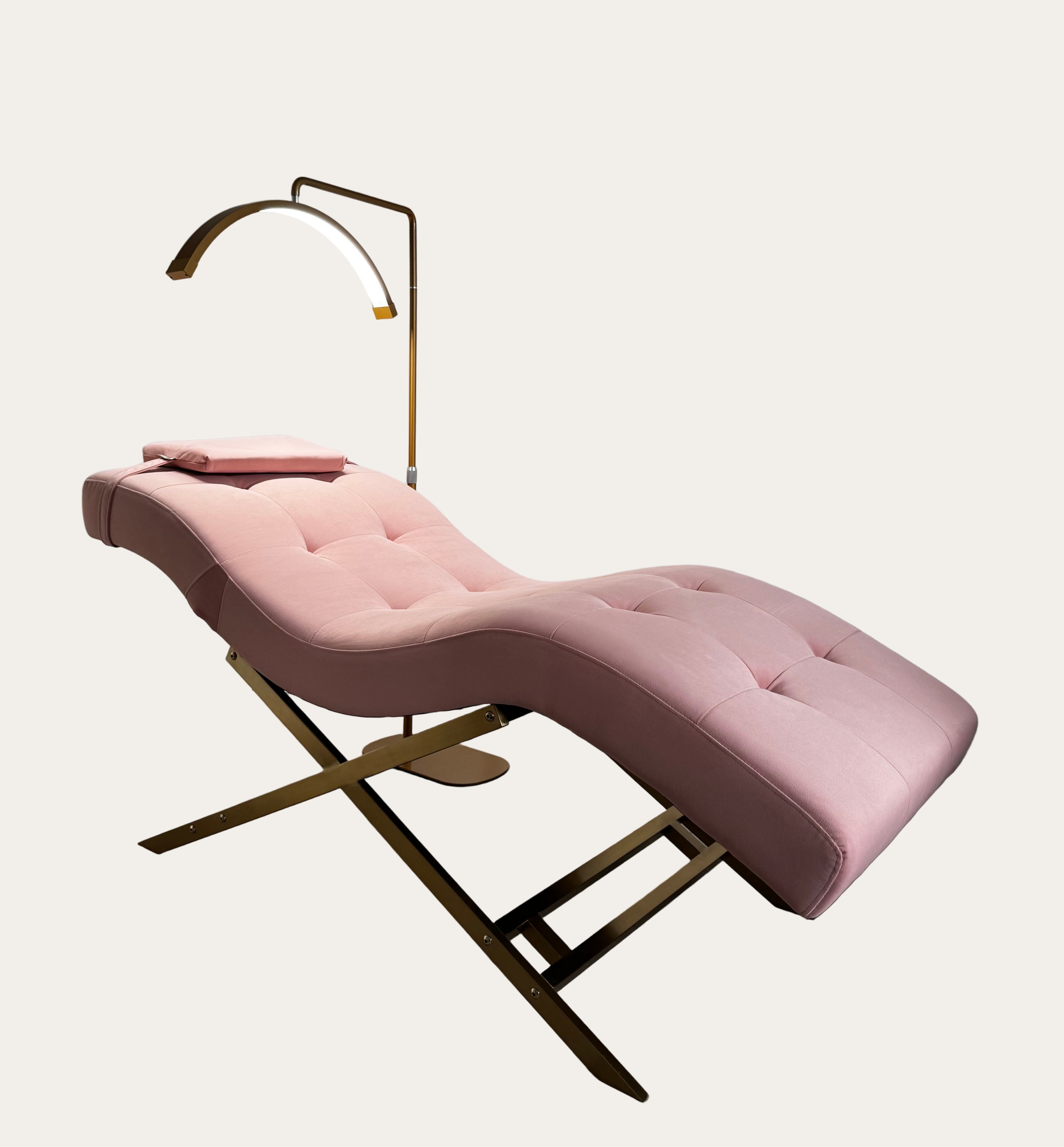 Soft Pink Velvet With Gold