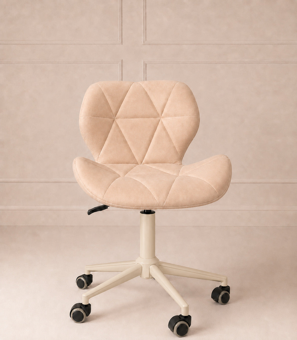 Chair creme velvet terracotta
