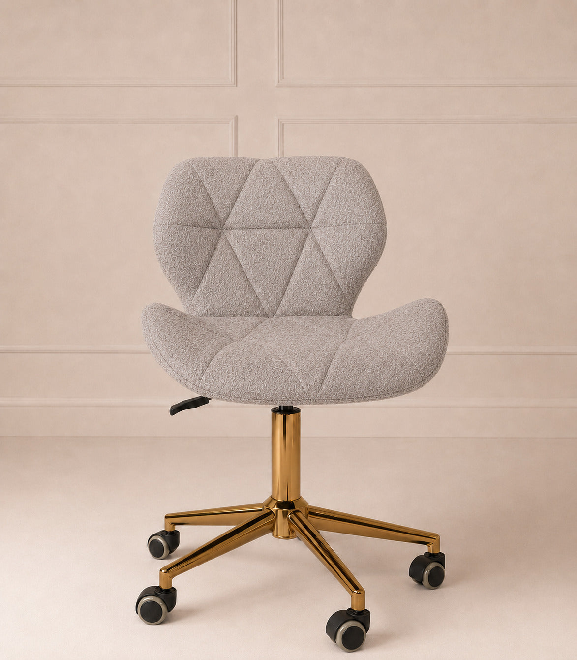 Chair goud teddy grijs