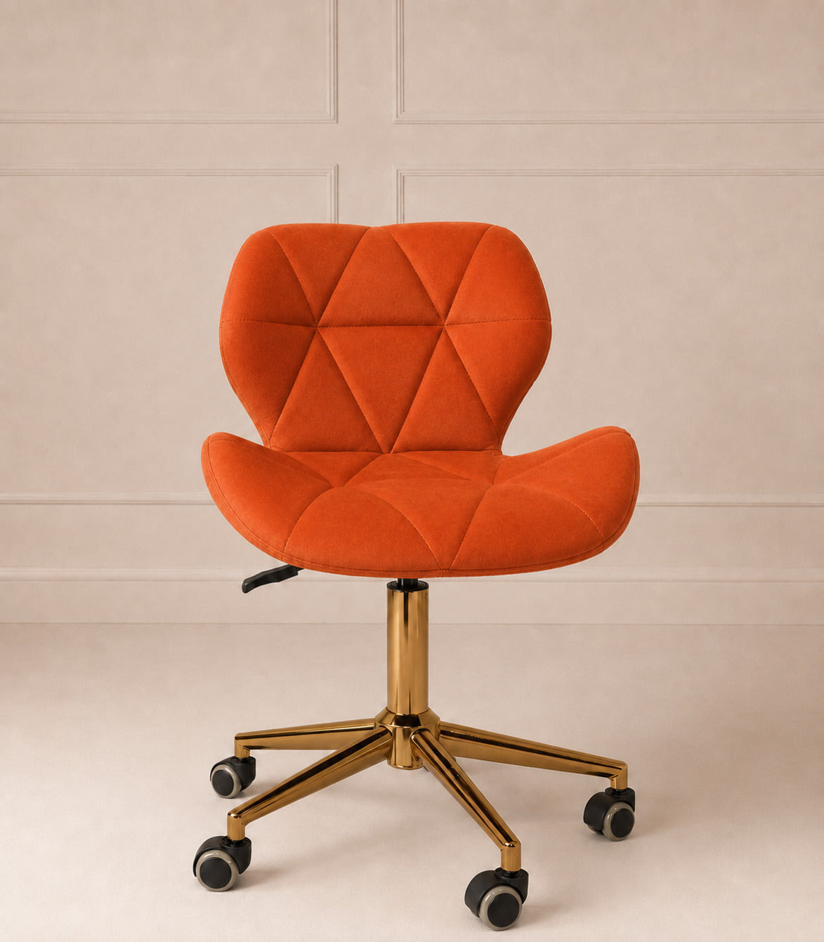Chair goud velvet terracotta
