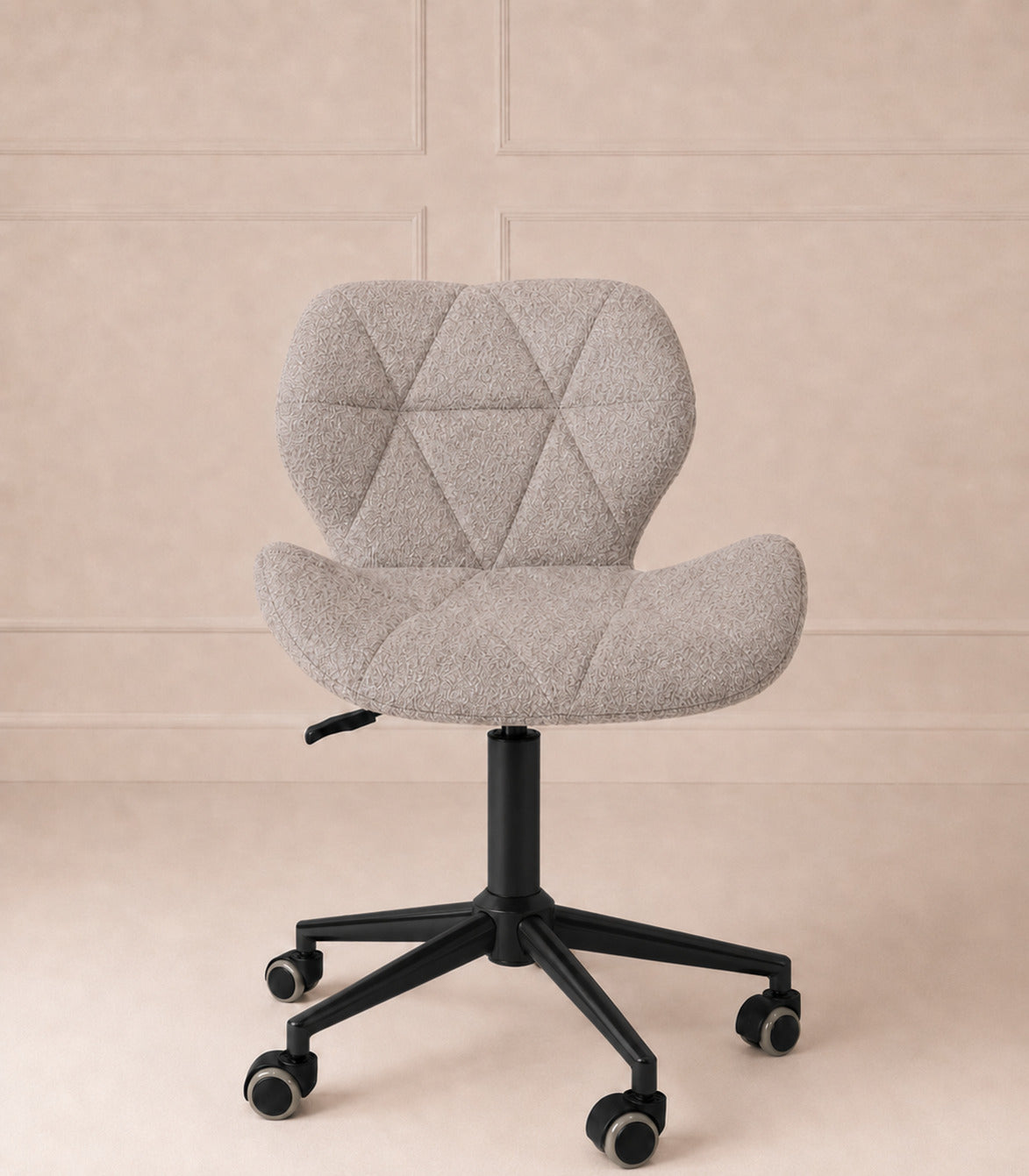 Chair zwart teddy grijs