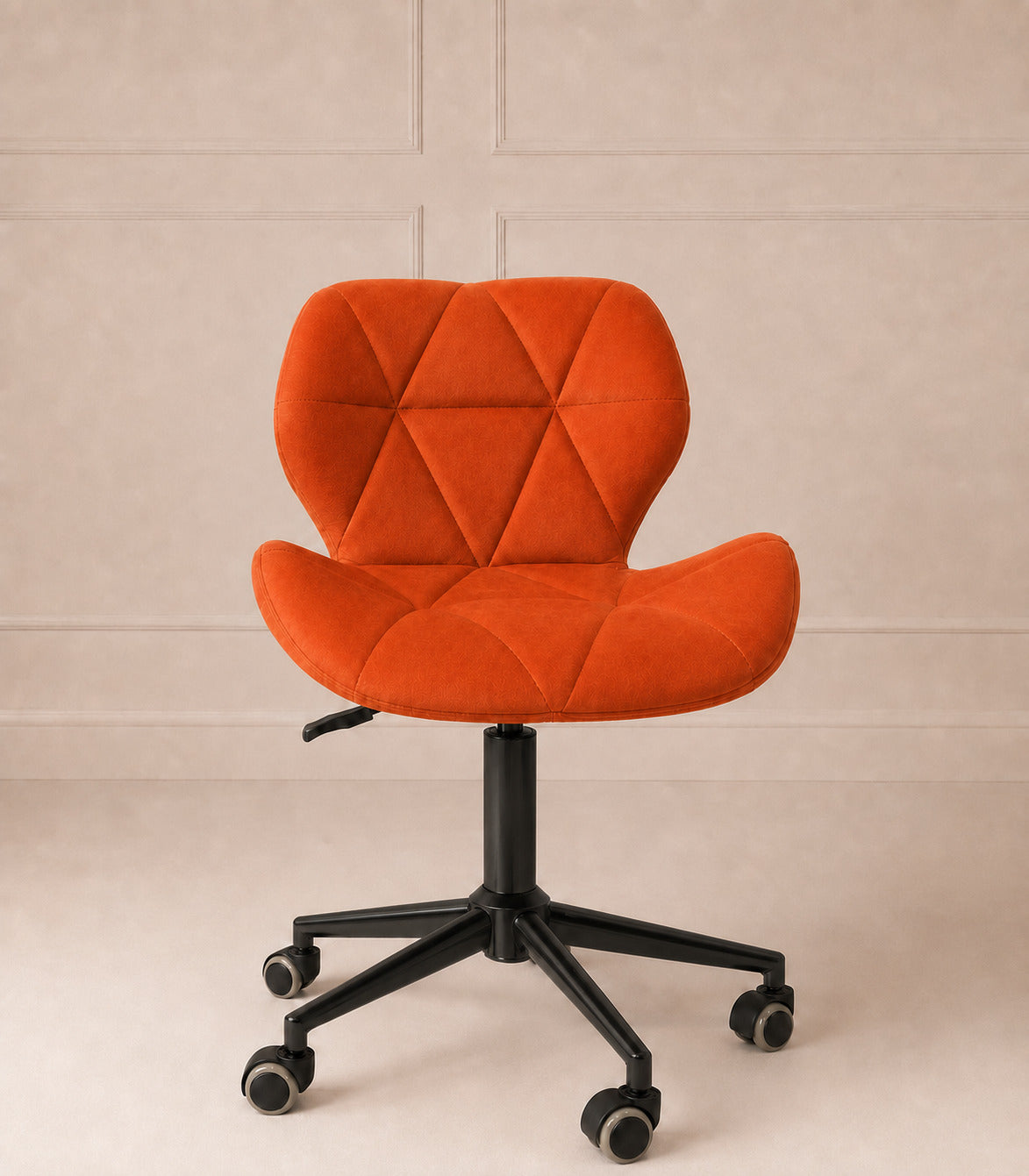 Chair zwart velvet terracotta