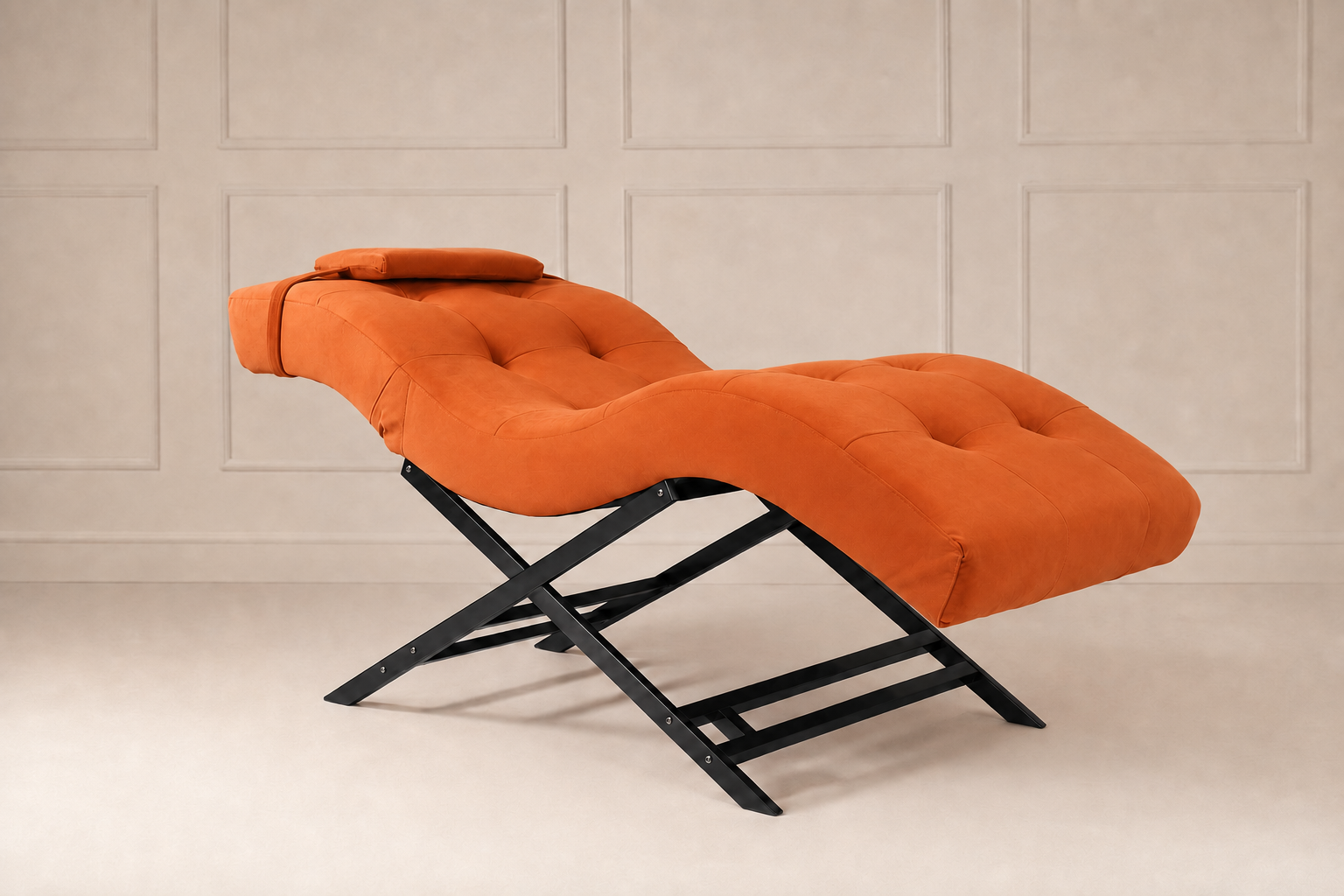 Nova Beauty Seat velvet terracotta frame zwart