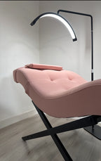 Soft Pink Velvet With Black