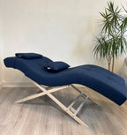 Dark Blue (leather look) With Creme