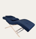 Dark Blue (leather look) With Creme