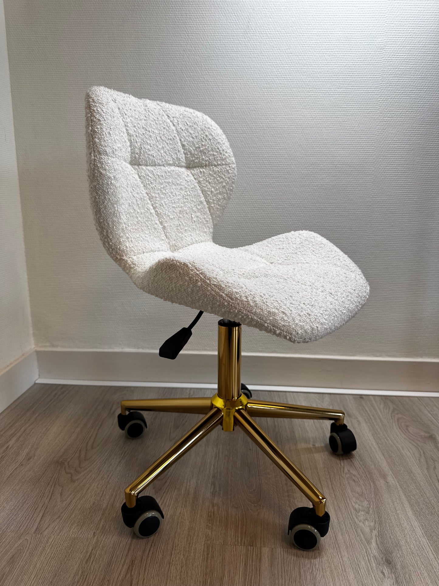 Teddy White With Gold Frame