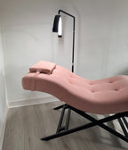 Soft Pink Velvet With Black