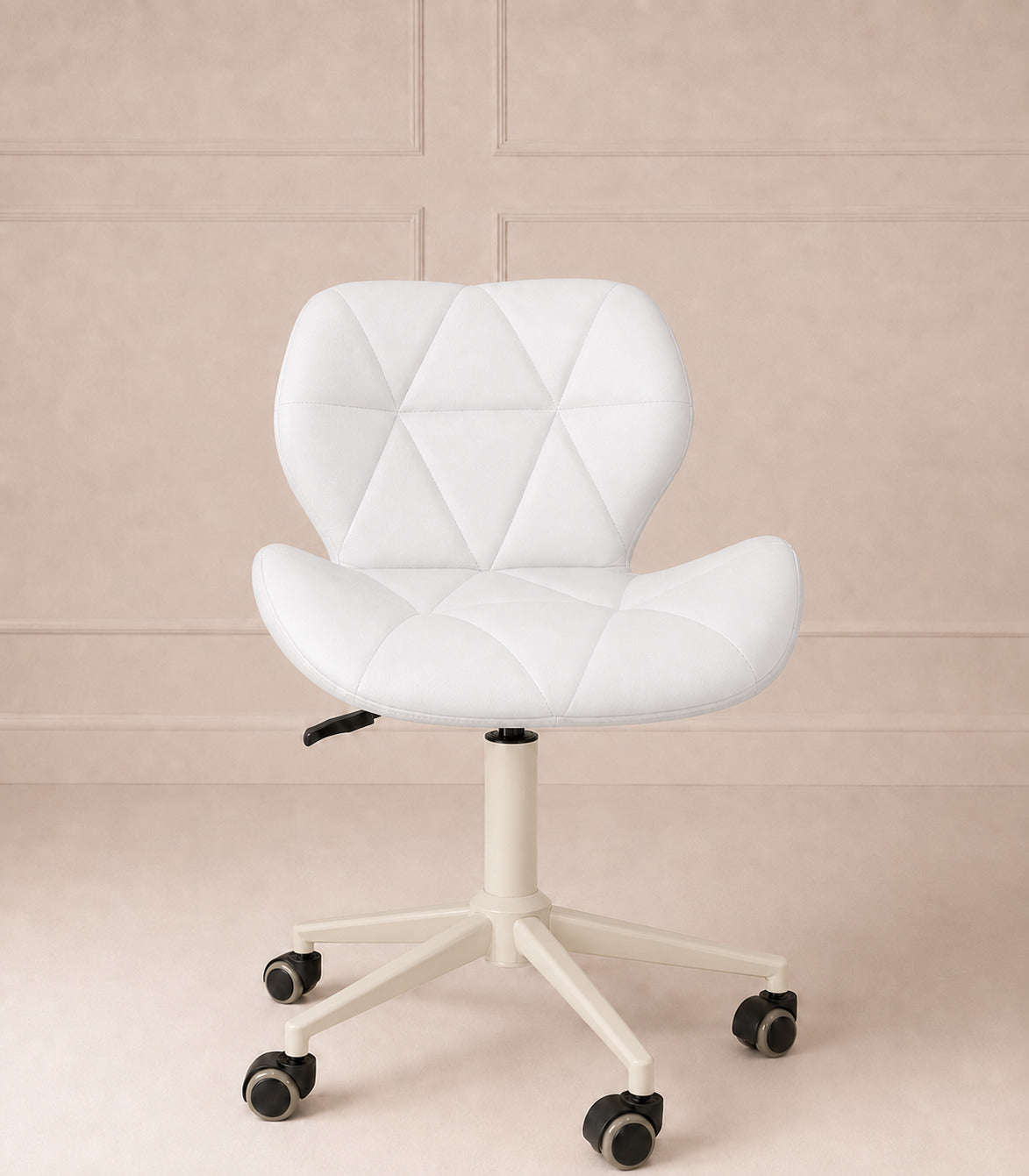 Chair creme lederlook creme beige
