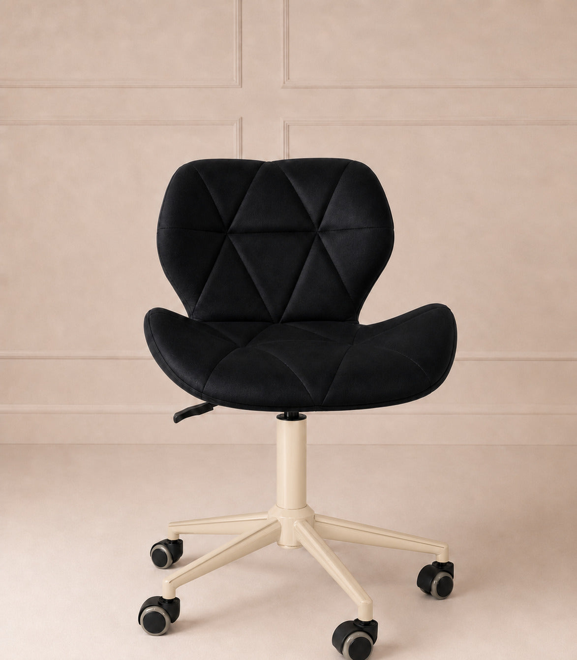 Chair creme velvet zwart