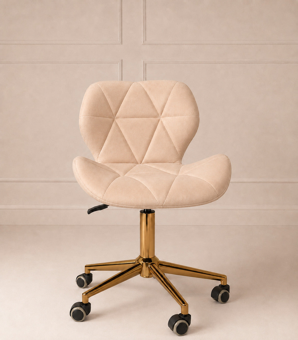 Chair goud velvet creme