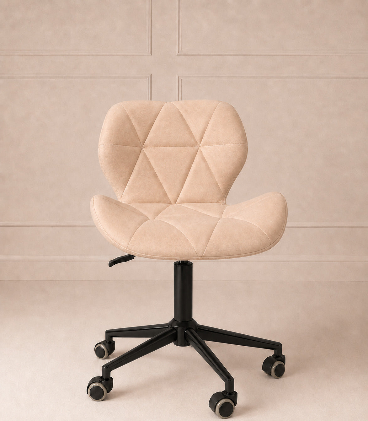 Chair zwart velvet creme