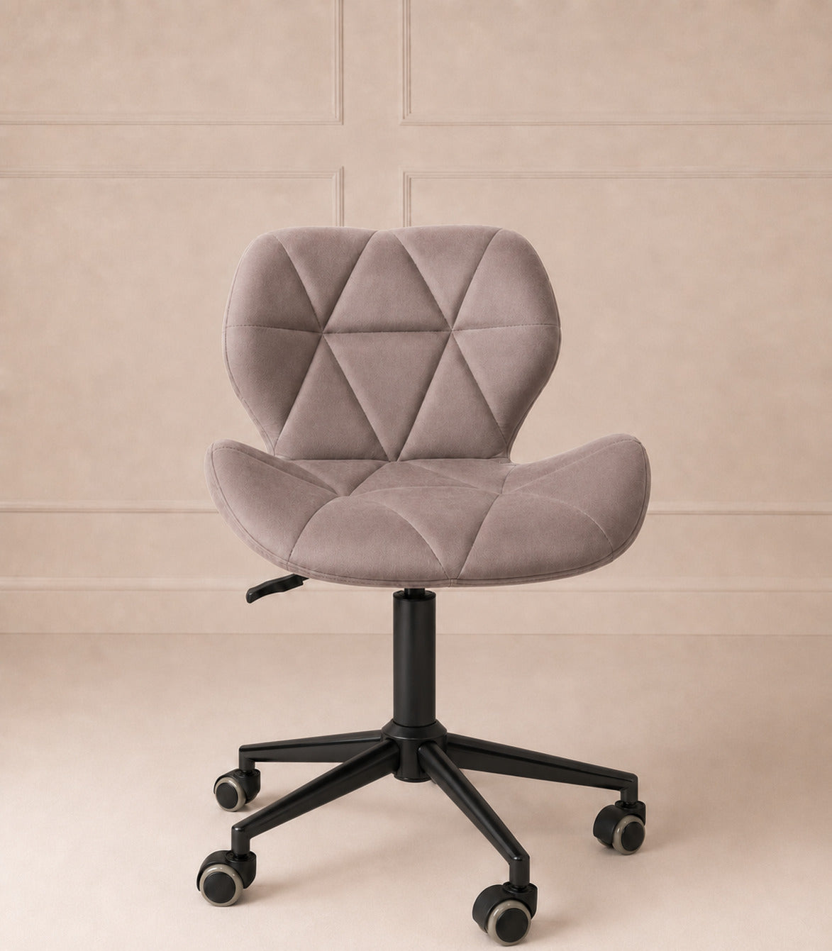 Chair zwart velvet taupe