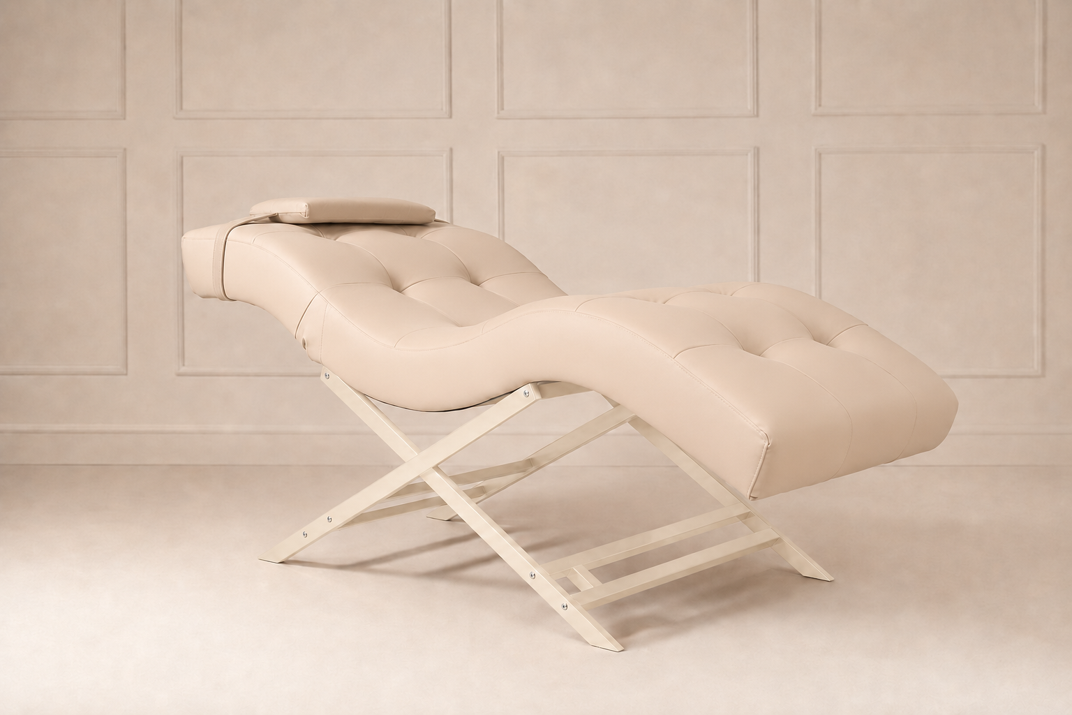 Nova Beauty Seat lederlook creme beige frame creme
