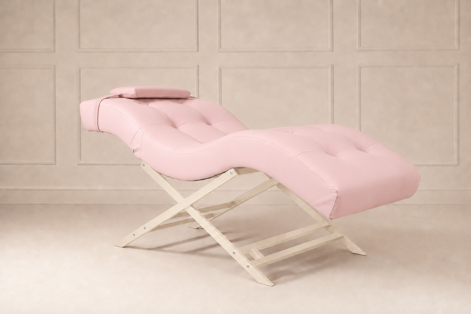Nova Beauty Seat lederlook roze frame creme
