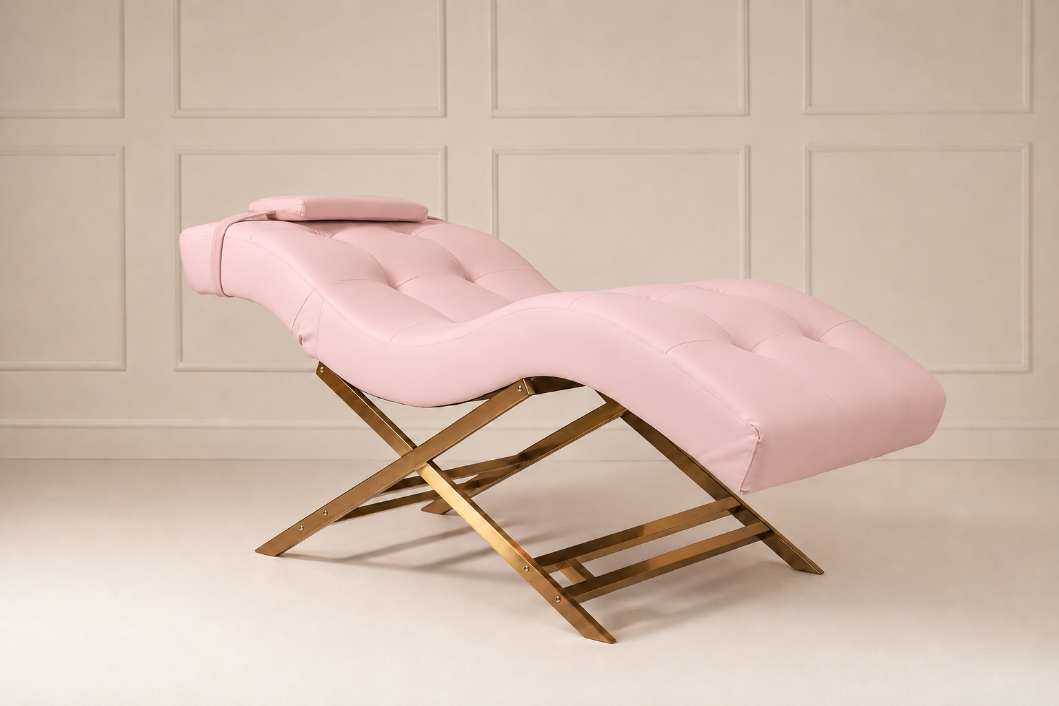 Nova Beauty Seat lederlook roze frame goud