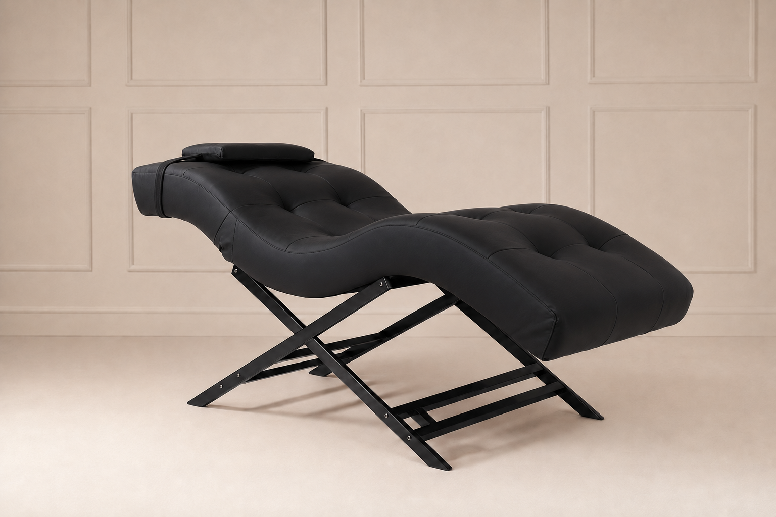 Nova Beauty Seat lederlook zwart frame zwart