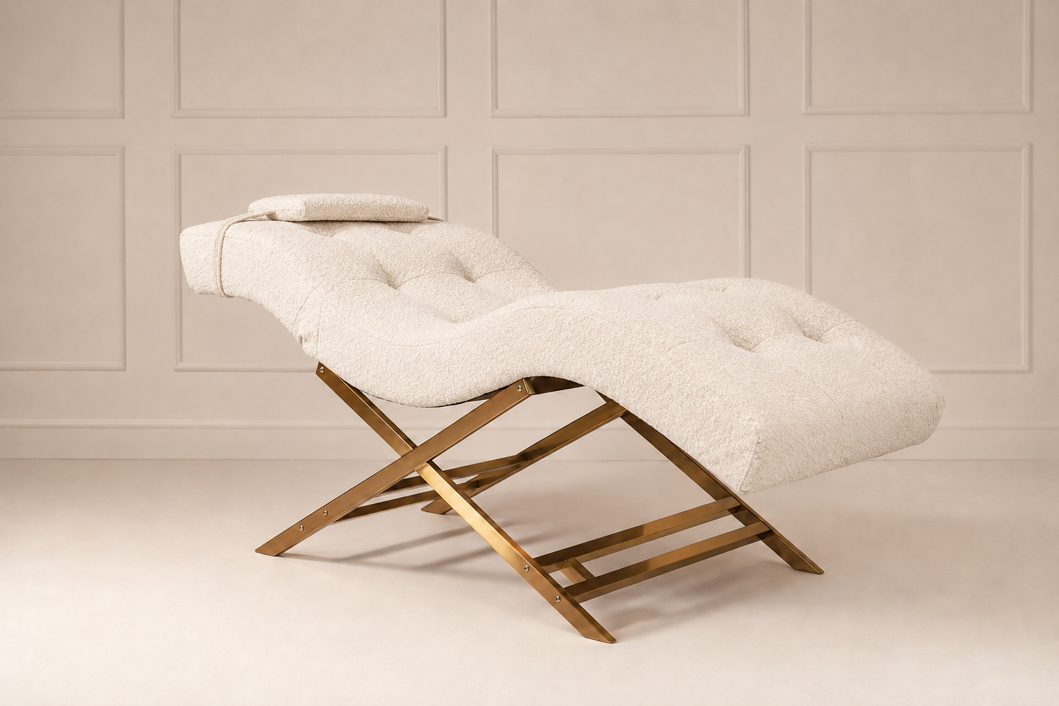 Nova Beauty Seat teddy creme frame goud