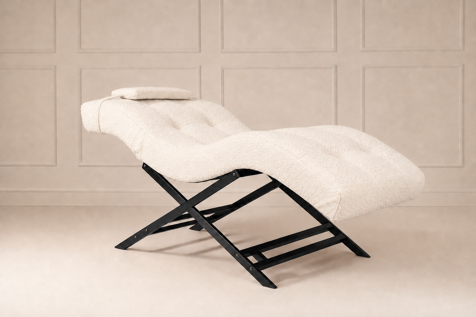 Nova Beauty Seat teddy creme frame zwart