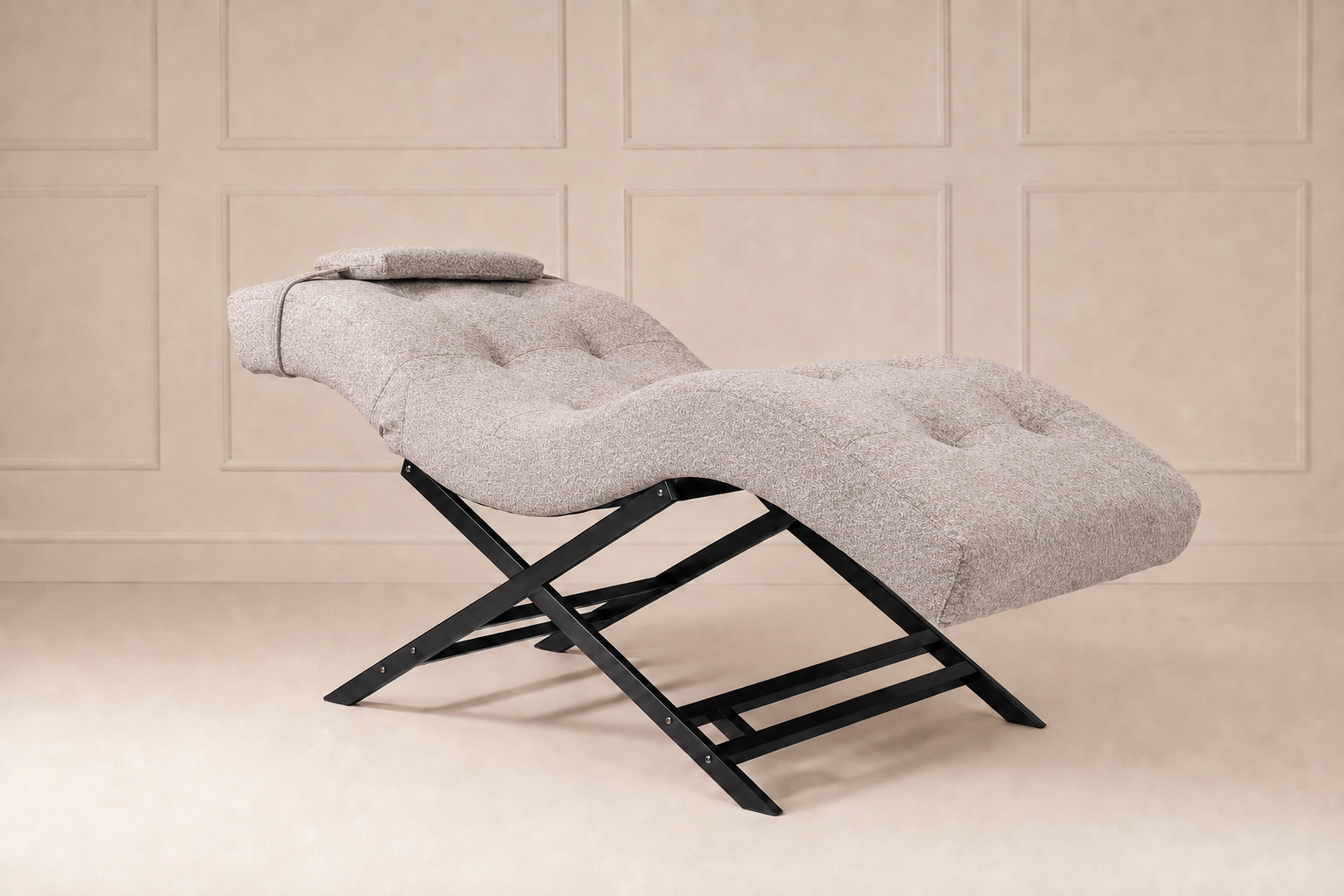 Nova Beauty Seat teddy grijs frame zwart