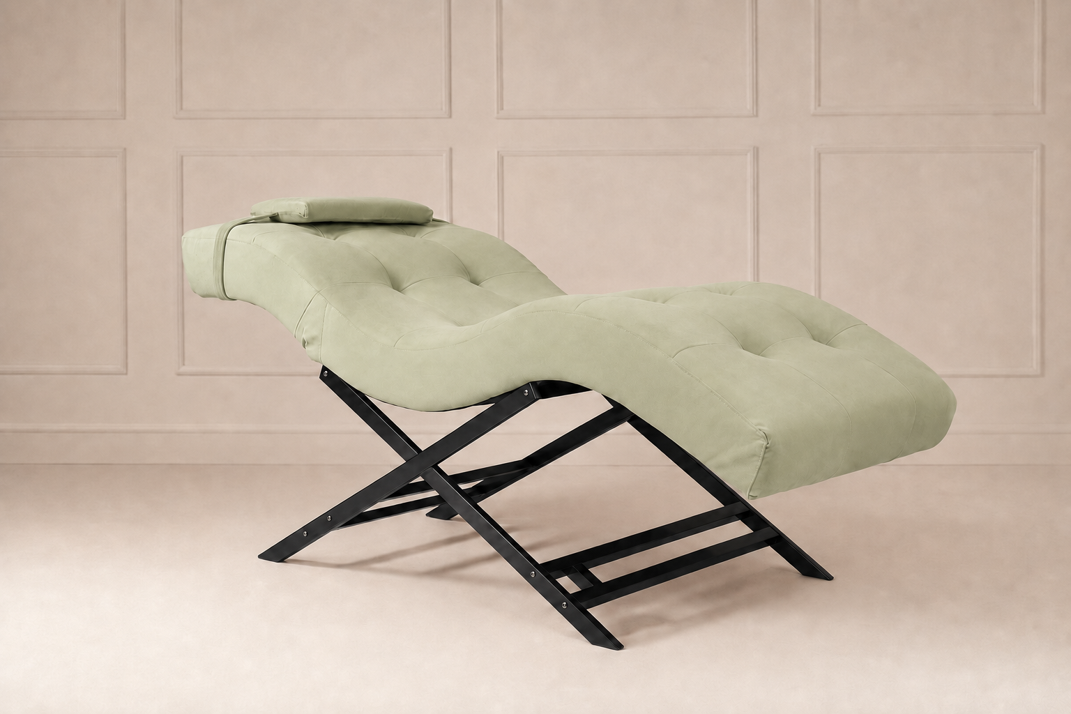 Nova Beauty Seat velvet mint groen frame zwart