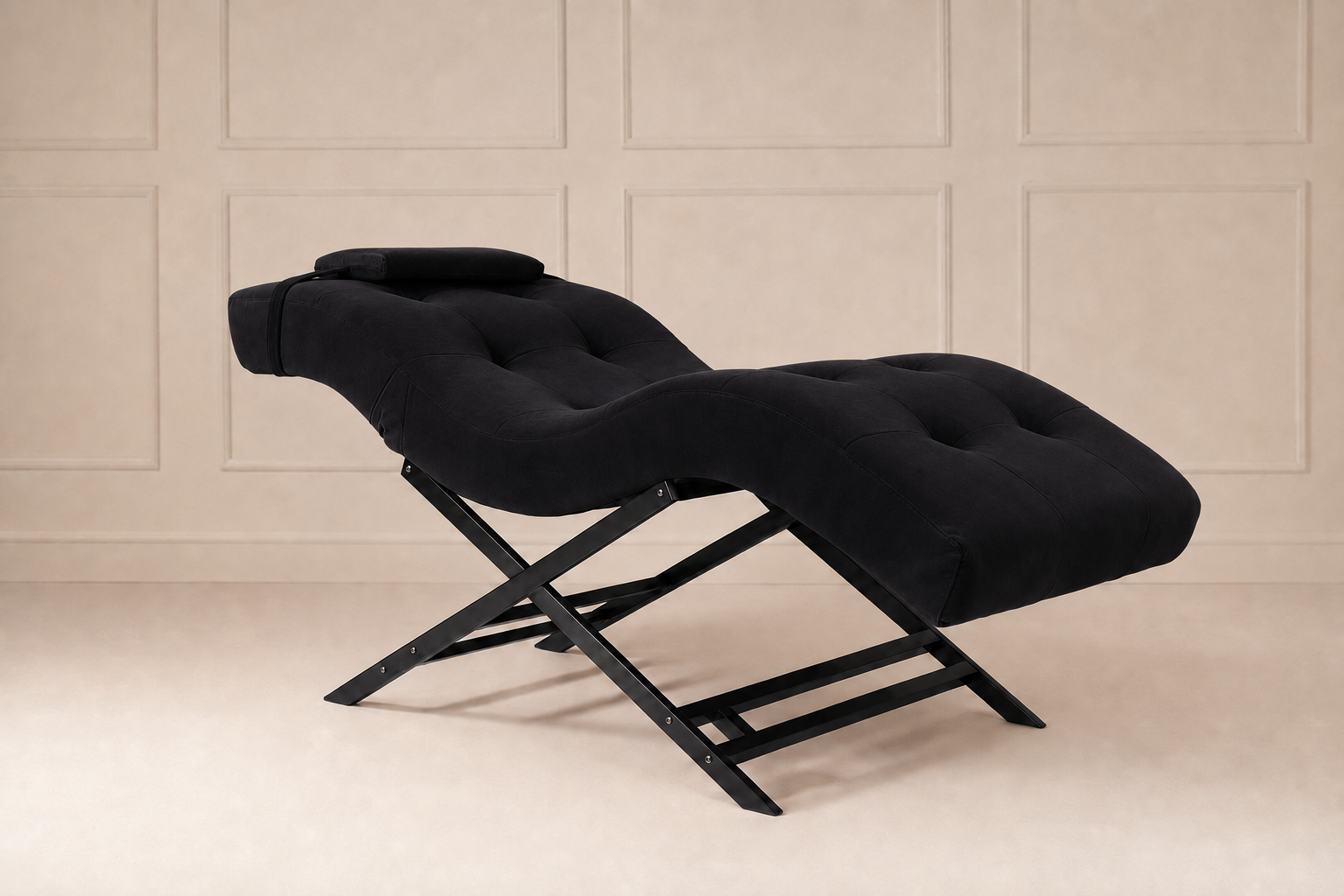 Nova Beauty Seat velvet zwart frame zwart